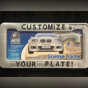 Customize Your Plate License Plate Frame Holder Gray Black